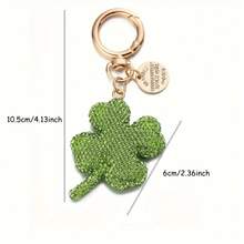 1 Piece St. Patrick's Day Lucky Four-Leaf Clover Keychain Plant Theme Pendant Bag Backpack Daily Decor Accessory Mother's Day 2026 Best Mom Gift For Mom Mum Gift Gift For Grandma Sentimental Heartfelt Unique Surprise Gift - 綠色 - 查看 2