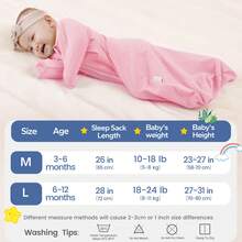 2 件套纯棉过渡襁褓可穿戴婴儿毯，带双向拉链