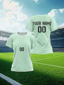 2025 Customized Sports Jersey, Summer Outdoor Sportswear Short Sleeve Top, Women's Sports Team Club Training Jersey Top With Front & Back Personalized Name & Number, Moisture-Wicking Breathable Casual Everyday Wear, Party Outfit