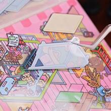 1/2/4件套 8合1 可爱3D生活微缩卡通场景迷你贴纸书 DIY手工剪贴簿玩具游戏贴纸 儿童节日礼物 - 彩色 - 查看 3