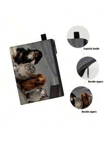 1 Set de Mochila Combo, Mochila con Cremallera de Poliéster Durable, Set de Mochila con Elemento Animal, Oficina, Papelería, Estuche para Lápices y Pinceles, Conveniente para Viajes al Aire Libre, Picnic, Mochila Multifuncional Bandolera, Regalo de Fiesta de Vacaciones