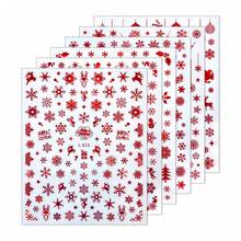 3D Glitter Hypoallergenic Christmas Nail Art Stickers (6-Pack) With Star, Heart, Moon, Snowflake, And Deer Designs. Self-Adhesive, DIY, Japanese And Korean Style. Cute, Sweet, And Hot! Sparkling And Dazzling Christmas Nail Art Decorations. Popular Nail Art Accessories For Women Worldwide. Nails Nail Supplies - Multicolor - View 11