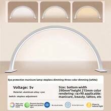 1 件多功能 LED 美甲灯，新月设计，简易按钮控制，便携式美甲光源，适用于美容、睫毛延长、纹身、护肤、台灯，无需电池，工作电压≤36V