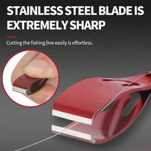 Topline Tackle 1pc Fishing Pliers With Retractable Cord, Line Cutter, Crimping Tool, Equipped With Fishing Retractable Scissors