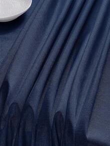 1pc Water-Repellent, Splash-Proof, Dirt-Resistant Thick Faux Linen Rectangular Tablecloth, Rustic Solid Color Coarse Linen, Tear-Resistant And Durable, Suitable For Dining Table, Kitchen, Cafe, Home Dinner, Catering, Patio, Wedding, Brunch, Farmhouse, Afternoon Tea, Party, Buffet And More - Navy Blue - View 6