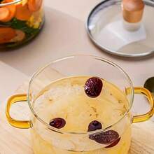 Glass Pots For Cooking 1.5L(50oz) Clear Pot With Lid For Stove Top Glass Saucepan For Noodle, Soup, Milk - 無色 - 查看 5