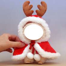 拉布依娃娃衣服圣诞节圣诞袜填充物新年服装红色和绿色元素服装和帽子节日套装，万圣节 17 厘米娃娃服装/配饰，第一代和第二代娃娃通用配饰，配饰，布娃娃服装（不含鞋子） - 彩色 - 查看 6