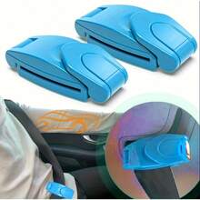 مُعدِّل حزام أمان السيارة من البولي بروبلين - مناسب لتثبيت الرقبة والكتف، مشبك ضغط السيارة، مشبك أمان المقعد، تصميم بسيط، ملمس ناعم، يوفر تجربة قيادة مريحة، اكسسوارات السيارة، اكسسوارات حزام الأمان، تصميم مشبك أنيق