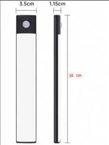 1 pieza Barra de luz LED con sensor de movimiento inalámbrico, luz de gabinete con sensor de movimiento, (10/20/30/50cm) para iluminación en cocina, dormitorio, gabinete, armario, escaleras, pasillo