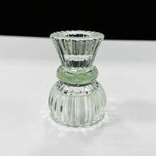 1 Stück Glas Kristall Kerzenhalter - Rot/Grün/Transparent - Doppelnutzung Kerzentasse mit Basis - Raumdekoration Kerzenhalter - Kreativ geschnitzter Kerzenbasis - Doppelnutzung Kerzentasse, romantischer Kerzenhalter für den Esstisch, geeignet für Winter, Feiertage, Feste, Weihnachtsdekoration, Weihnachtsgeschenke, Lobby & Wohnzimmerdekoration - Hochzeitskerzenhalter - Saunaatmosphäre Kerzenbasis