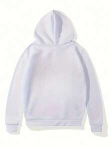 Men'S Casual "The Summer I Turned Pretty" Floral Print Hoodie - Gray Loose Fit Long Sleeve Drawstring Polyester Perfect For Fall & Winter Casual Wear Hoodie| Relaxed Fit Hoodie| Polyester Hoodie Sweatshirts For Women Hoodies For Men Black Hoodie For Women Men's Hoodie Sweatshirts For Men - 白色 - 查看 2