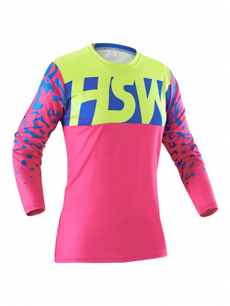 HISERWA 女士骑行服 山地自行车服装 骑行服 公路骑行服 MTB BMX 全地形自行车 速降摩托车 DH 越野摩托车 T 恤 健身衬衫 长袖 T 恤 速干透气衬衫