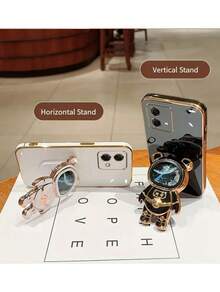 City Capas – Luxury Case With Glitter Astronaut Stand For Motorcycle, Cute And Functional - Lilac Purple - View 2
