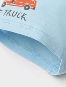 Balabala Baby Boys Cotton Underwear 3 Packs Boxer Shorts Soft Comfy - White and Blue - View 4