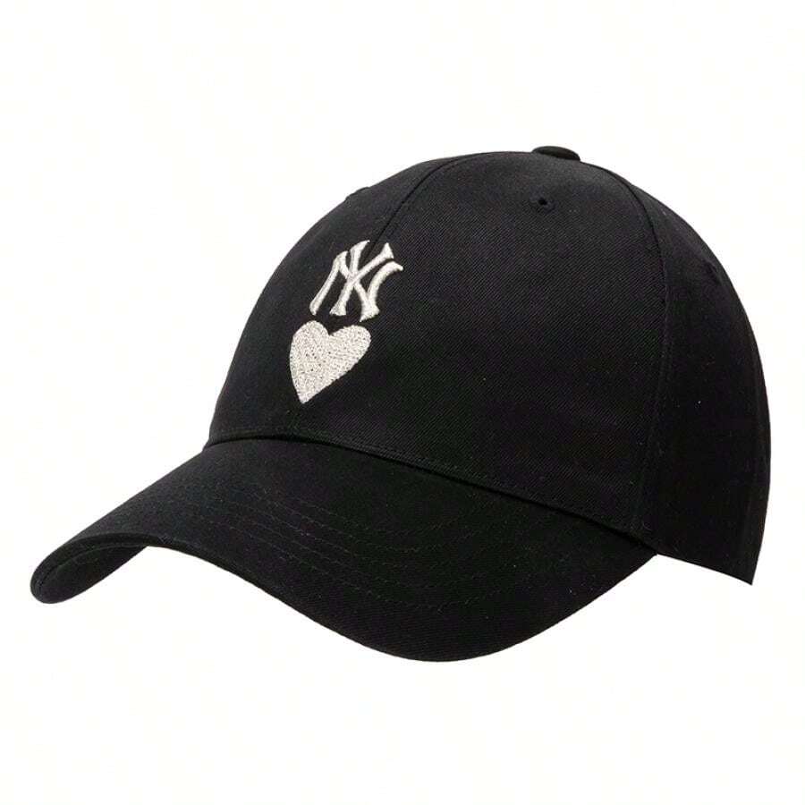 MLB Ballkappe mit Herzstruktur für Damen und Herren – Freizeitmütze für Outdoor-Reisen, Sonnenblende, Baseballkappe und Sportkappe 3ACPH014N-50BKS