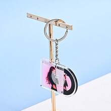 Customized NFC Mini Album CD Keychain, Personalized Music Gift, Retro Style Gift, Split Music Keychain For Music Lovers, Wedding Party Favors