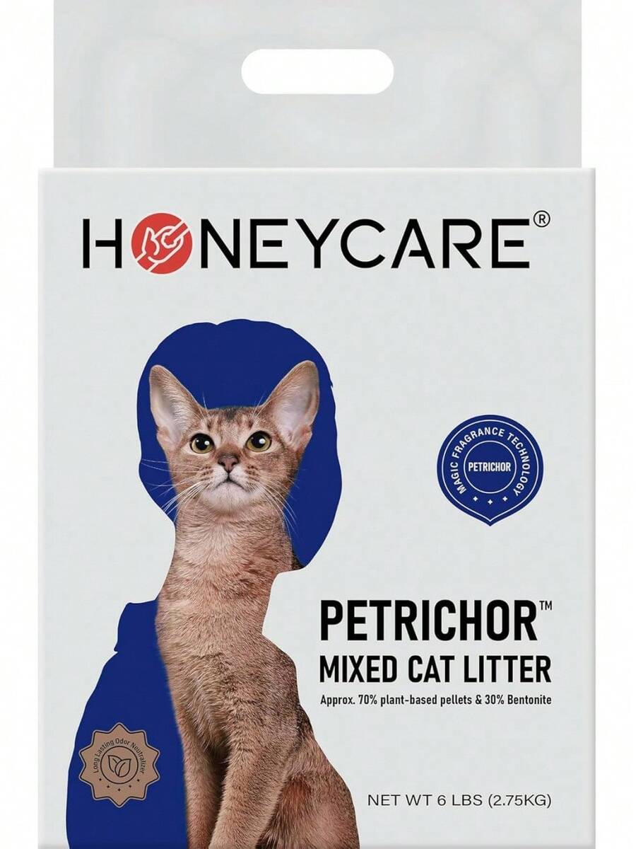 Petrichor Mix Litter I Tofu Cat Litter I Nature Pellets a Base de Plantas y bentonita  para Gatos I Low Dust Qucik Clumping Control de Olor Superior, 6 Libras - 1 - Ver 1