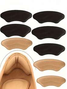 10/5/2/1 Pair Solid Color Heel Patch, Anti-Wear Cushion Feet Heel Protector Adhesive Back Sticker Shoes Insert Insole ,Self-Adhesive Heel Cushion Inserts - Anti-Blister Sponge Heel Grips, Thick 4D Comfort Pads For Shoes, Unisex Heel Protection, Invisible Pain Relief Liners For Men & Women,Modern Non-Woven Fabric Anti-Wear Anti-Drop Heel Patch For Daily Life,