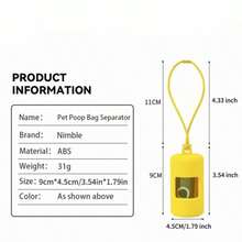 17 Colors Portable Dog Poop Bag Dispenser Holder | ABS Plastic Durable | Quick-Release Twist Cap For Easy Refill | Leash Clip & Wall Mount | Pet Waste Bag Carrier For Walking Dogs - Multicolor - View 3