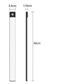 1 pieza Barra de luz LED con sensor de movimiento inalámbrico, luz de gabinete con sensor de movimiento, (10/20/30/50cm) para iluminación en cocina, dormitorio, gabinete, armario, escaleras, pasillo