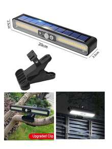 Solcellsdriven vägglampa med rörelsesensor, landskapsbelysning med justerbar vinkel, vattentät dekorativ LED-trädgårdslampa för trappor, vägghängd utomhusbelysning med rörelsedetektor för trädgård - Svart - Visa 16