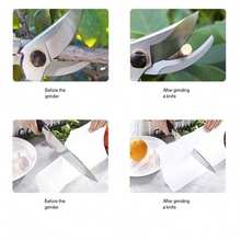 مبرد سكين من التنجستن الصلب قطعة واحدة، مصنوع من مادة البي في سي، أداة شحذ يدوية لسكاكين الجيب والشفرات المسننة والفؤوس والسيوف - يعيد تجديد وإصلاح سكاكين المطبخ، طقم شحذ السكاكين