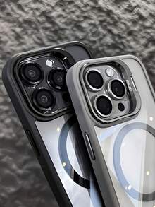 Premium Heavy Duty Magnetic Shock-Proof Phone Case, Compatible With Iphone 16/15/14/13/12/11 Pro Max Plus, Includes Stand And Rear Glass Lens Protector, Waterproof, Anti-Fall, Scratch-Resistant - Brown - View 11