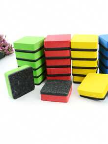 4pcs Random Color Magnetic Whiteboard Erasers, For Cleaning Magnetic Soft Whiteboards, Glass Whiteboards And Dry Erase Boards - Multicolor - View 2