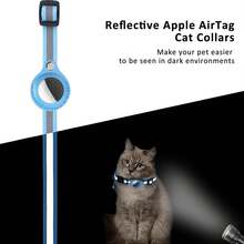 Odokele Reflective Cat Collar With Apple AirTag Holder, Suitable For Kittens, Cat GPS Tracker Adjustable Collar With Quick Release Buckle, Fits Small Cats And Dogs - Pink - View 9