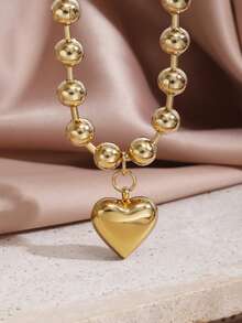 ZIRUISP 1件朋克风钛钢银珠十字架吊坠项链，适合女性日常佩戴，基督教信仰饰品，洗礼礼物 - 銀色 - 查看 8