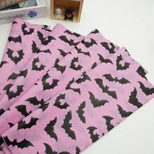 10/50/100pcs Pink Bat Pattern Gift Wrapping Tissue Paper, Suitable For DIY Crafts, Party Favors, Flower Bouquet Wrapping, Shoe & Clothing Moisture-Proof Packaging, Wine Bottle Cushion Packaging, Halloween Party Decoration - Multicolor - View 7