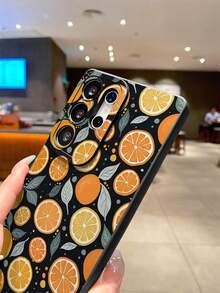 1pc Novel Orange Dried Fruit & Black Eye Design Shockproof TPU Material Phone Case, Suitable As Holiday Gift Compatible With Samsung, Nothing, Pixel, INFINIX, Redmi Series Phones - Multicolor - View 4