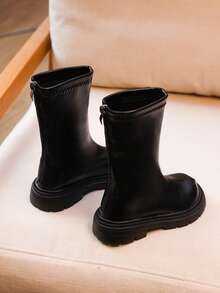 时尚新款女士高筒靴，及膝马靴，防滑高筒靴 - 黑色 - 查看 4