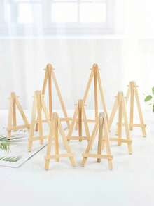 1 件桌面小型木质展示画架，适用于 A3 A4 A5 A6 黑板婚礼标志海报生日派对照片备忘录图片画纸架 - 彩色 - 查看 4