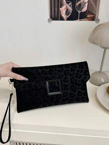 Fashionable Minimalist Casual Clutch Bag For Women, New Solid Color Retro Envelope Purse Coin Pouch