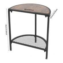 Beistelltisch mit Metallregal 2-stöckiger Couchtisch für Wohnzimmer Schlafzimmer