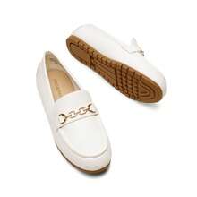 Penny Loafers For Women Casual Comfortable Slip On Flat Lightweight Arch Support Leisure Work Shoes Comfort Walking Driving Dress Shoes - trắng - Xem 4