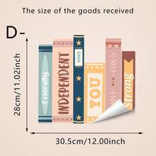 Watercolor Book Window Stickers Double-Sided Children's Window Stickers Kindergarten Inspirational Removable Colorful Static Glass Stickers Suitable For Nursery Classroom Playroom Children's Room - Multicolor - View 11