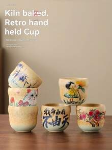 1 件 270ml/9.5oz 陶瓷握咖啡杯，可爱卡通设计高品质礼品杯，家用抹茶茶杯，办公室女士使用，适合朋友和情侣生日礼物 - 彩色 - 查看 3