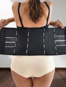 Hollow Out Adjustable Compression Waist Trainer Belt For Women, Breathable Body Shaper - Black - View 2