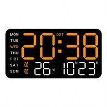 Large LED Display Screen Digital Wall Clock With Voice Control - USB Power Supply, Dual Alarms, Temperature And Date/Week, Adjustable Brightness, ℃/℉ Switch, Stylish Multi-Color Design, Suitable For Home And Office Use Home Decor Room Decor - Multicolor - View 15