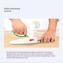 مبرد سكين من التنجستن الصلب قطعة واحدة، مصنوع من مادة البي في سي، أداة شحذ يدوية لسكاكين الجيب والشفرات المسننة والفؤوس والسيوف - يعيد تجديد وإصلاح سكاكين المطبخ، طقم شحذ السكاكين