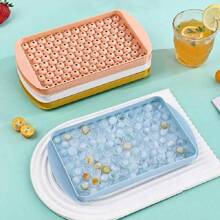 1pc Easy Release Small Ice Cube Mould, Ice Box Ice Cube, Freezer Crushed Ice Trays For Chilling Drinks, Coffee, Fruit Juice - Blue - View 4