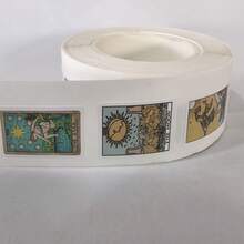 500张/卷 卡通塔罗牌贴纸（1英寸标签/每卷10种图案）卡通美学贴纸卷 自粘封口 剪贴簿卡片 信封 手工制作、杯子、计划本、礼品、派对用品 - 彩色 - 查看 4