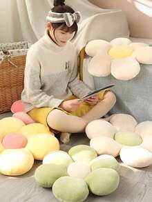 Christmas Decoration 1pc 6-Petal Flower Shaped Cushion/Plush Throw Pillow, 40cm/15.74inch, 9 Colors, Suitable For Halloween, Thanksgiving, Christmas, Mother's Day, New Year, Valentine's Day, Easter, Bedroom, Living Room, Vehicle, Outdoor Holiday Decor