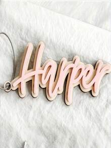 1pc Customized Acrylic Name Keychain | Personalized Letter Wooden Keychain | Colorful Name Wood Grain Keychain | Customized Gift For Friends | Back To School Backpack Hanging Name Keychain | Customized Acrylic Luggage Tag | Commemorative Love & Friendship Keychain | Handmade Keychain | Personalized Gift | Minimalist Keychain | Commemorative Gift - Móc khóa tên - Xem 8