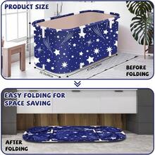 Portable Foldable BathtubFoldable Soaking Bathtub For Adults Freestanding Bathtubs Hot Bath Tub Ice Bath Family Bathroom SPA Tub 47.2x19.7x21.7inch Star - Ngôi sao - Xem 2