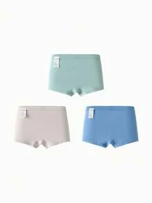 Balabala Jungen Baumwoll-Unterwäsche 3 Pack Boxershorts ohne Klemmen, weich
