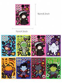 8/24/40/80 pezzi Adesivi decorativi per Ognissanti, Adesivi a tema Ognissanti, Gadget per feste di Ognissanti, Forniture per attività e artigianato