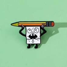 SPONGEBOB 1 Pc Comedy Cartoon Brooch Creaive SpongeBob SquarePants Enamel Pin Metal Badge Jewelry Clothing Backpack Accessories Gift For Friends - One Size - View 6